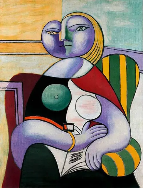 Lukisan Reading, (1932) karya Pablo Picasso