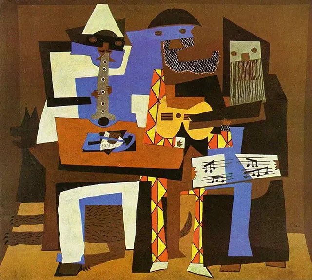 Lukisan Three Musicians, 1921 karya Pablo Picasso
