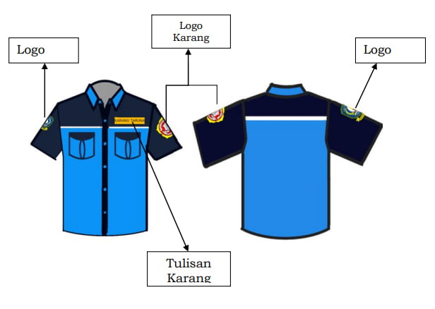 Seragam Harian Karang Taruna warna biru