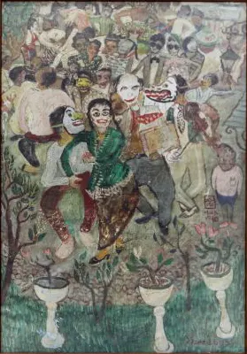 Lukisan Soedjojono yang terkenal Tjap Go Meh 1940