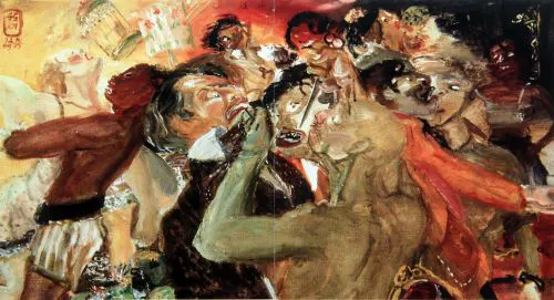 Lukisan Terkenal Soedjojono Sehari Tanpa Hukum (1975)