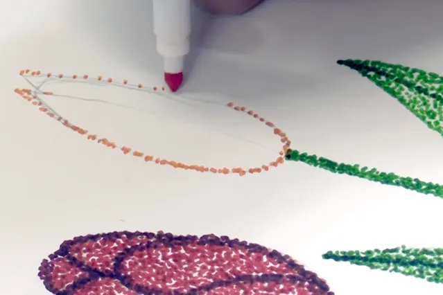 efek cahaya dalam teknik pointilis