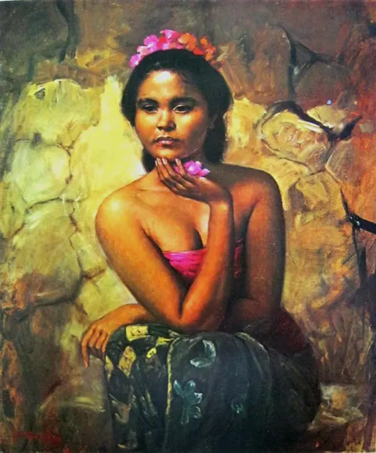 Lukisan Gadis Bertopang Dagu karya Basuki Abdullah