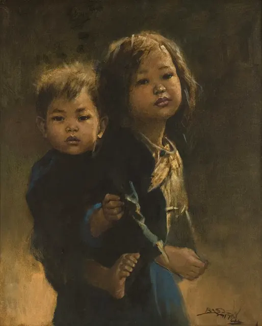 lukisan kakak dan adik karya Basuki Abdullah